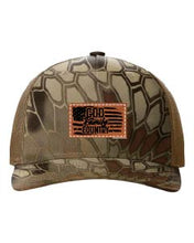 Load image into Gallery viewer, God Family Country Leather Patch Richardson 112 Duck Camo Hat
