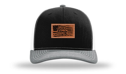 God Family Country Leather Patch Richardson 112 Hat