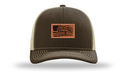 God Family Country Leather Patch Richardson 112 Hat