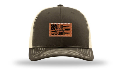 God Family Country Leather Patch Richardson 112 Hat