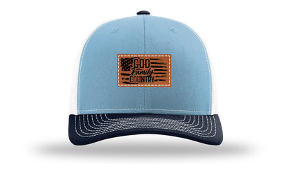 God Family Country Leather Patch Richardson 112 Hat
