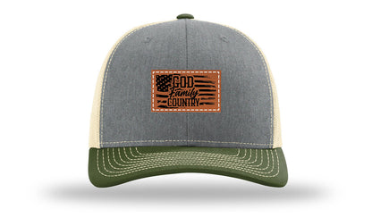 God Family Country Leather Patch Richardson 112 Hat