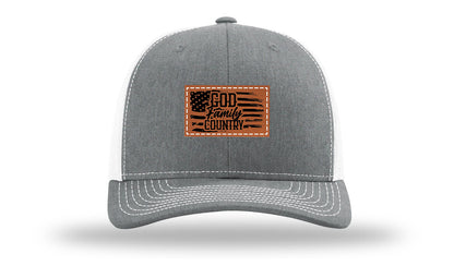 God Family Country Leather Patch Richardson 112 Hat