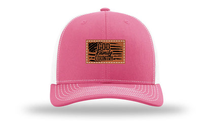 God Family Country Leather Patch Richardson 112 Hat