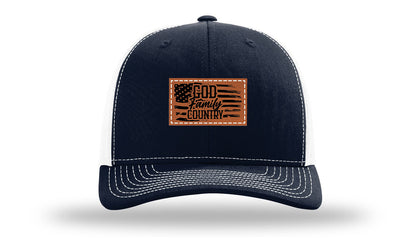 God Family Country Leather Patch Richardson 112 Hat