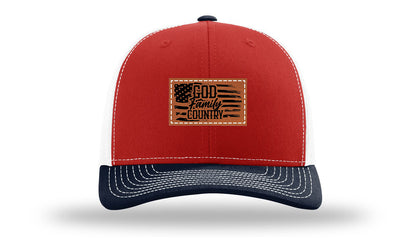 God Family Country Leather Patch Richardson 112 Hat