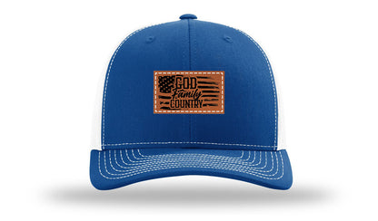 God Family Country Leather Patch Richardson 112 Hat