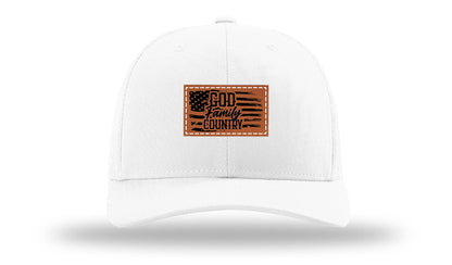 God Family Country Leather Patch Richardson 112 Hat