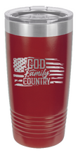 Load image into Gallery viewer, God Family Country - 20oz Tumbler

