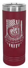 Load image into Gallery viewer, Don&#39;t Tread On Me Snake Laser Engraved Skinny Tumbler (Etched)
