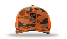 Load image into Gallery viewer, Don&#39;t Tread On Me Snake Leather Patch Richardson 112 Duck Camo Hat
