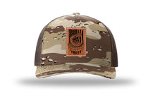 Load image into Gallery viewer, Don&#39;t Tread On Me Snake Leather Patch Richardson 112 Duck Camo Hat
