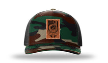 Load image into Gallery viewer, Don&#39;t Tread On Me Snake Leather Patch Richardson 112 Duck Camo Hat

