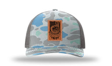 Load image into Gallery viewer, Don&#39;t Tread On Me Snake Leather Patch Richardson 112 Duck Camo Hat
