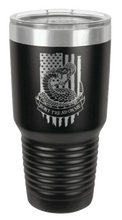 Load image into Gallery viewer, Dont Tread On Me Snake Flag Laser Engraved Tumbler (Etched)

