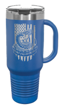 Load image into Gallery viewer, Don&#39;t Tread On Me Snake 40oz Handle Mug Laser Engraved
