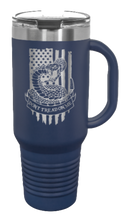 Load image into Gallery viewer, Don&#39;t Tread On Me Snake 40oz Handle Mug Laser Engraved
