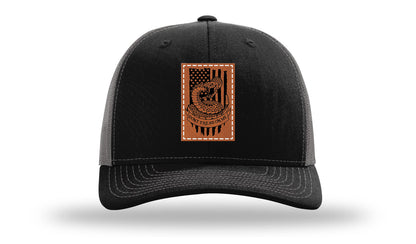 Don't Tread On Me Snake Leather Patch Richardson 112 Hat