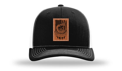 Don't Tread On Me Snake Leather Patch Richardson 112 Hat