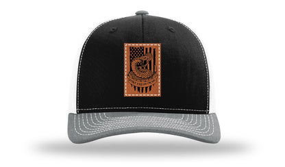 Don't Tread On Me Snake Leather Patch Richardson 112 Hat