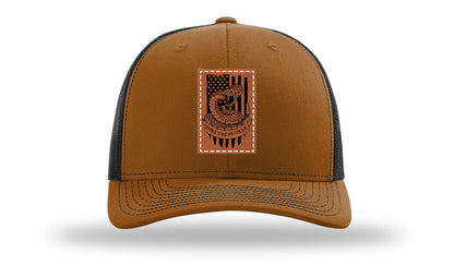 Don't Tread On Me Snake Leather Patch Richardson 112 Hat