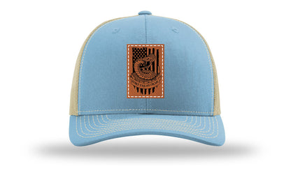 Don't Tread On Me Snake Leather Patch Richardson 112 Hat