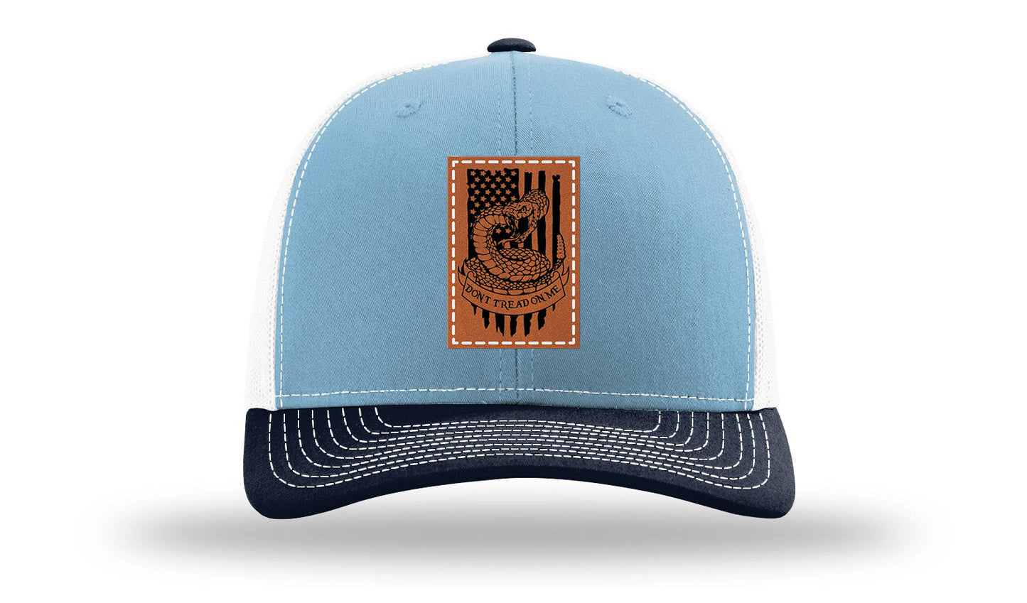 Don't Tread On Me Snake Leather Patch Richardson 112 Hat