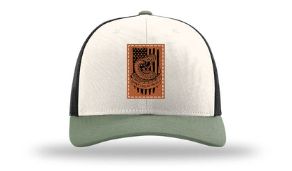 Don't Tread On Me Snake Leather Patch Richardson 112 Hat