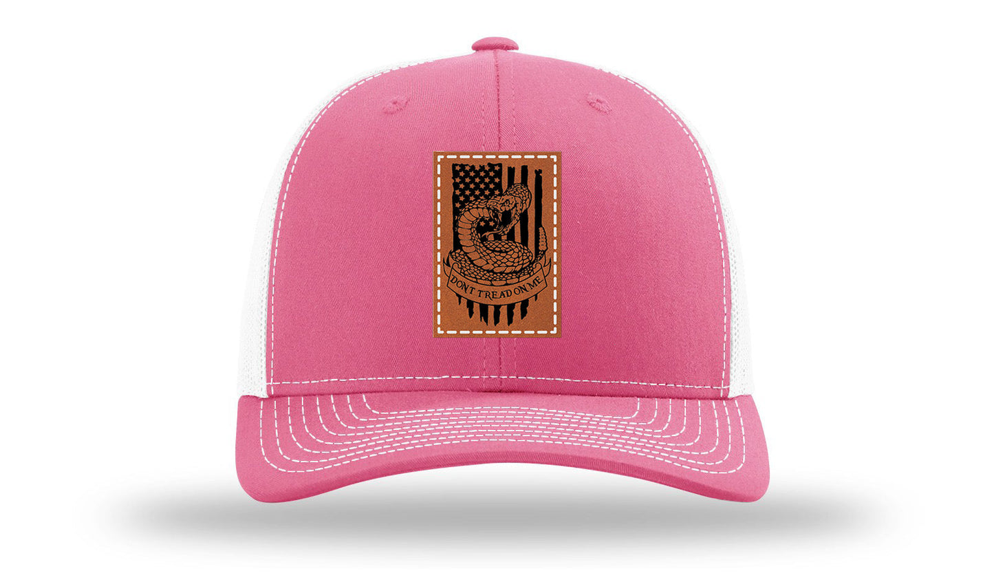 Don't Tread On Me Snake Leather Patch Richardson 112 Hat