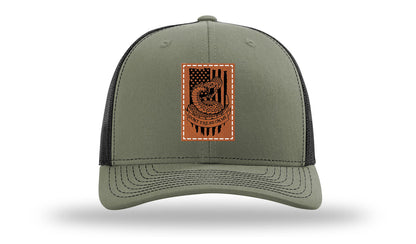 Don't Tread On Me Snake Leather Patch Richardson 112 Hat
