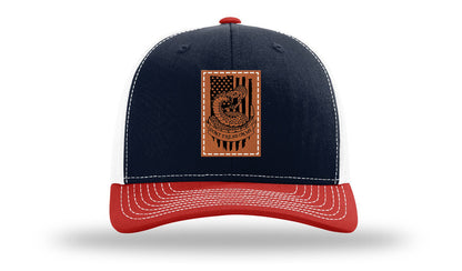Don't Tread On Me Snake Leather Patch Richardson 112 Hat