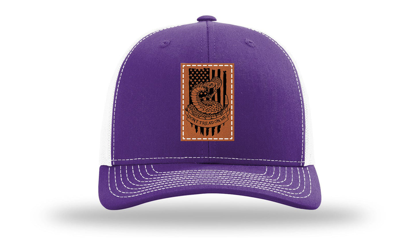 Don't Tread On Me Snake Leather Patch Richardson 112 Hat