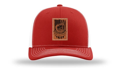 Don't Tread On Me Snake Leather Patch Richardson 112 Hat