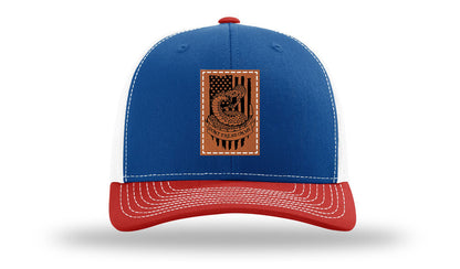 Don't Tread On Me Snake Leather Patch Richardson 112 Hat