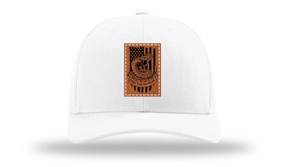 Don't Tread On Me Snake Leather Patch Richardson 112 Hat