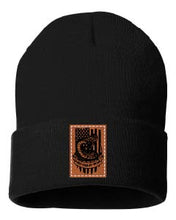 Load image into Gallery viewer, Dont Tread On Me Snake Leather Patch Cuffed Beanie
