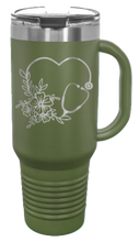 Load image into Gallery viewer, Heart Flower Stethoscope 40oz Handle Mug Laser Engraved
