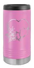 Load image into Gallery viewer, Heart Flowers Stethescope Laser Engraved Slim Can Insulated Koosie
