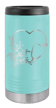 Load image into Gallery viewer, Heart Flowers Stethescope Laser Engraved Slim Can Insulated Koosie
