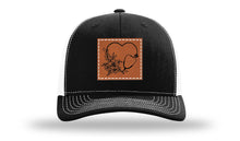 Load image into Gallery viewer, Heart Flowers Stethoscope Leather Patch Richardson 112 Hat
