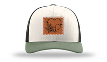 Load image into Gallery viewer, Heart Flowers Stethoscope Leather Patch Richardson 112 Hat
