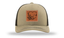 Load image into Gallery viewer, Heart Flowers Stethoscope Leather Patch Richardson 112 Hat
