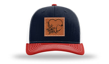Load image into Gallery viewer, Heart Flowers Stethoscope Leather Patch Richardson 112 Hat
