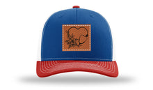 Load image into Gallery viewer, Heart Flowers Stethoscope Leather Patch Richardson 112 Hat
