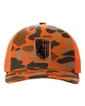 Load image into Gallery viewer, Lineman Leather Patch Richardson 112 Duck Camo Hat
