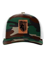 Load image into Gallery viewer, Lineman Leather Patch Richardson 112 Duck Camo Hat
