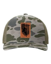 Load image into Gallery viewer, Lineman Leather Patch Richardson 112 Duck Camo Hat
