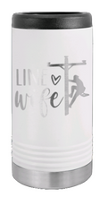 Load image into Gallery viewer, Line Wife Laser Engraved Slim Can Insulated Koosie
