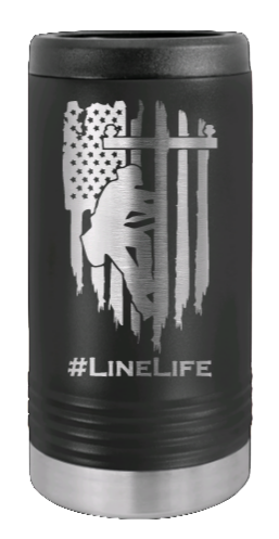 Line Life Laser Engraved Slim Can Insulated Koosie