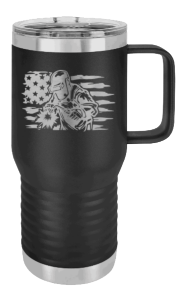 Welder Flag Laser Engraved Mug (Etched)